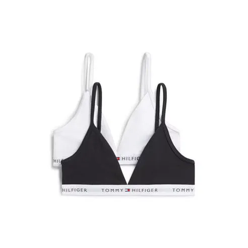 Tommy Hilfiger Kids' Cotton Triangle Bralettes 2 Pack