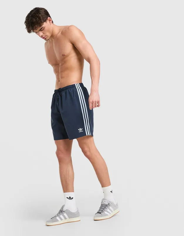 adidas Originals 3-Stripes 8" Swim Shorts