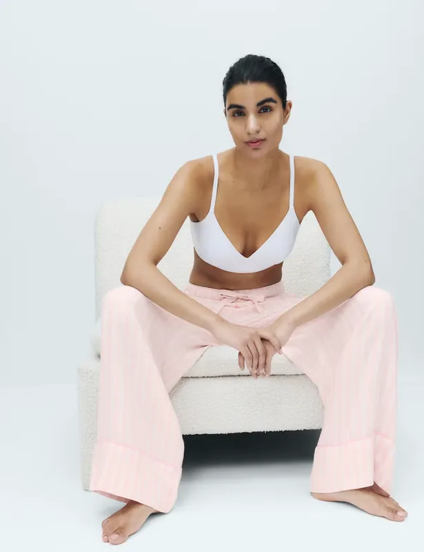M&S 2 Pack Twill Wide Leg Pyjama Bottoms