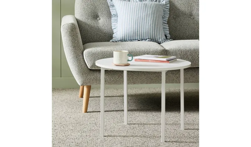 Argos Home Toby Round Coffee Table - White