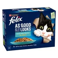 48 x 85g Felix Wet Cat Food - 3 + 1 Free! *