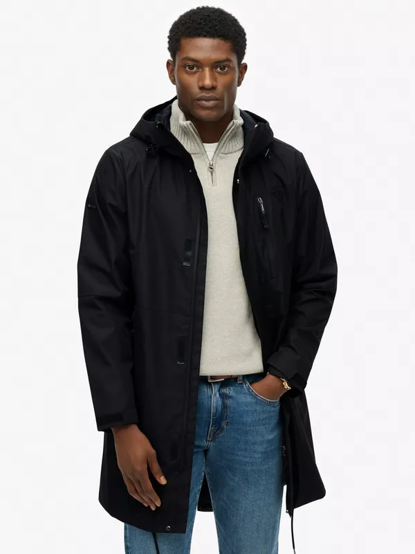 Superdry Hooded Zip Fastened Coat