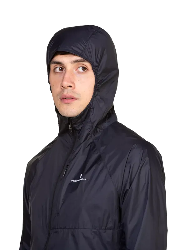 Ronhill Men's Packable Wind-Resistant Jacket, All Black