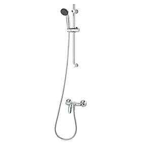 GoodHome Blyth Chrome effect Wall-mounted Single lever Without thermostat Mixer Shower