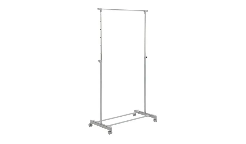 Argos Home Single Clothes Rail - Grey and Chrome