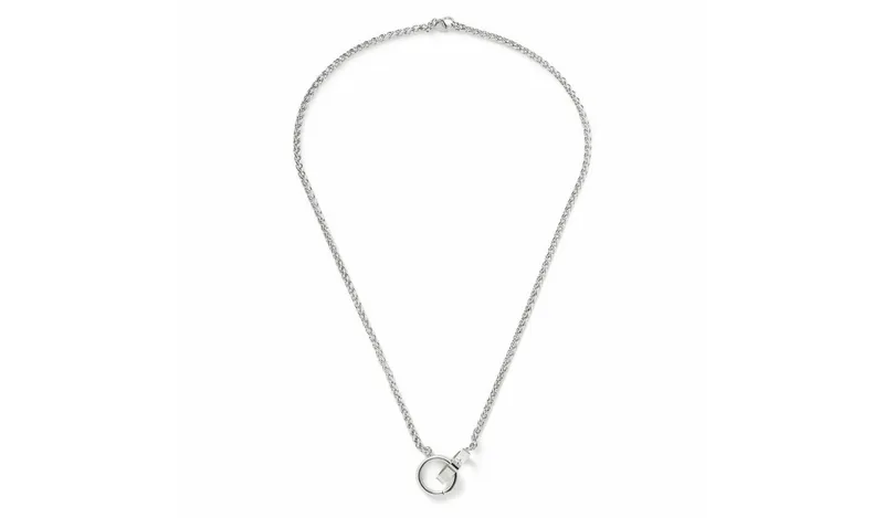 Uncommon Souls Men's Silver Stainless Steel Pendant Necklace