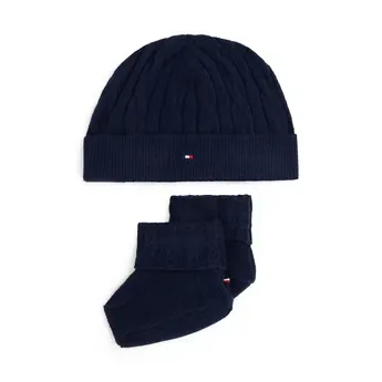 Tommy Hilfiger Cable Hat and Glove Set