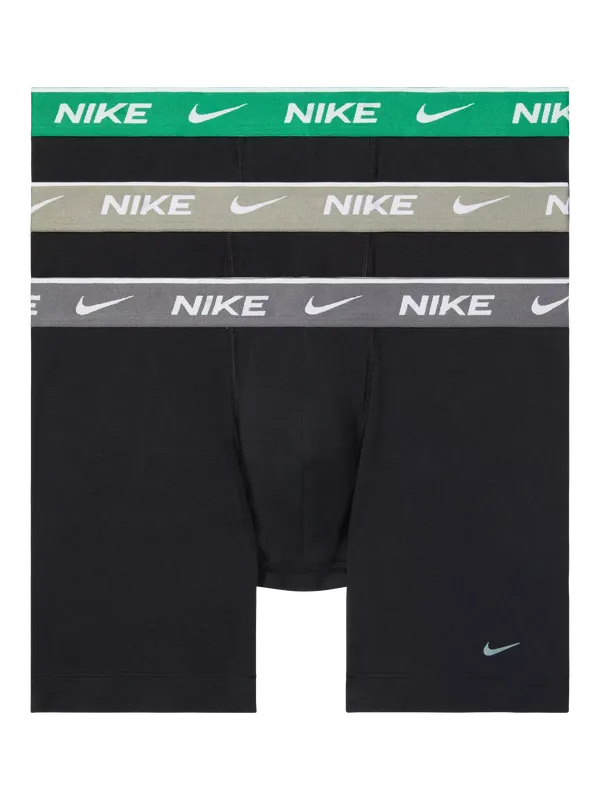 Nike Elite Cotton Stretch Trunks, Pack of 3, Black/Multi