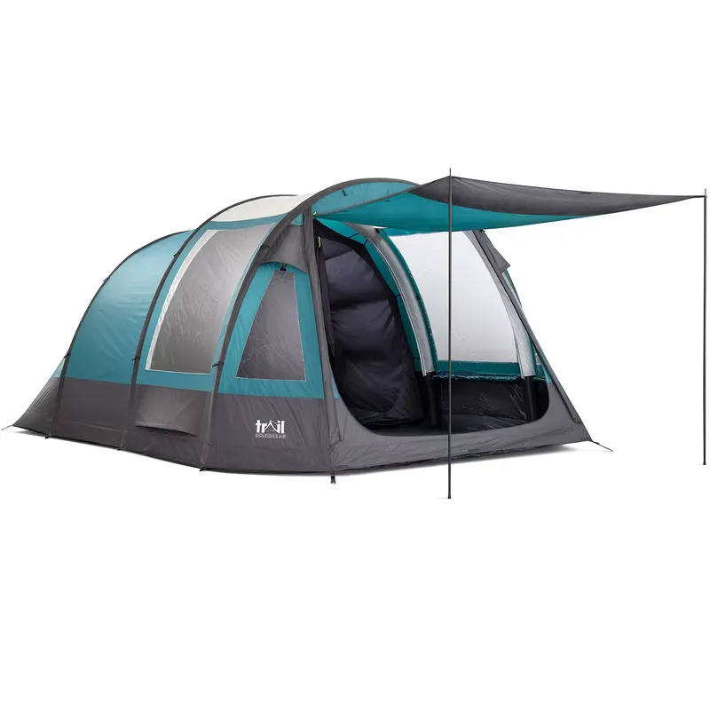 TRAIL OUTDOOR LEISURE Gidleigh Inflatable Air Tent 5 Man 5000mm Living Area Bedroom Pump And Bag