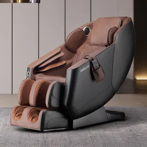 Zero Gravity Back Heated Full Body Massage Chair with Handheld Controller - Dark Brown