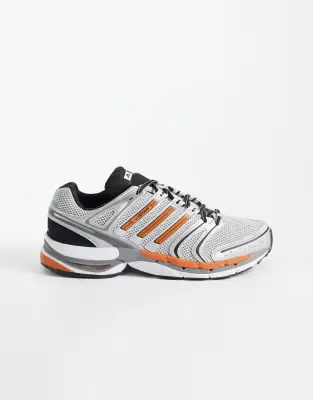 Adistar Control 5 trainers in silver and orange