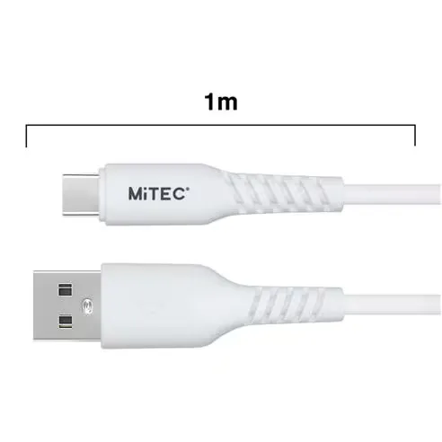 MiTEC MITEC 1M USB-C CABLE WHITE