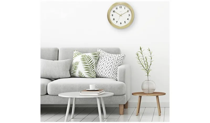 Acctim Clayton Analogue Wall Clock - Gold