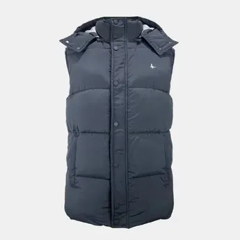 Jack Wills Mens Firstone Waterproof Detachable Hood Synthetic Fill Gilet
