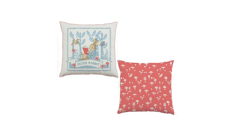 Peter Rabbit Cushion White - 35x35cm