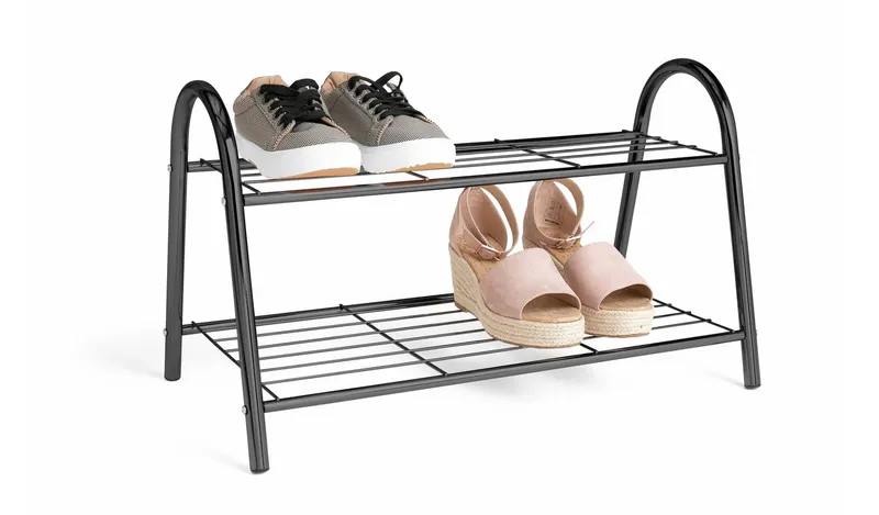 Argos Home Boutique 2 Tier Shoe Rack - Black
