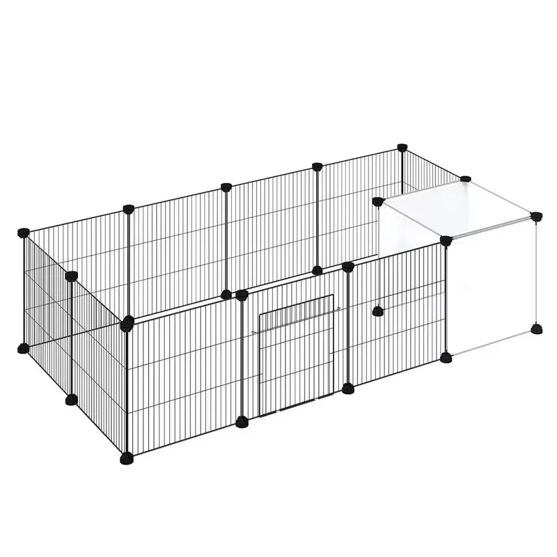 LEVEDE Skylos 14-Panel Metal Pet Playpen - Black