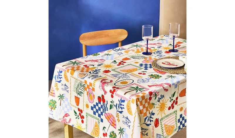 Argos Home Coastal Print Wipe Clean Tablecloth  