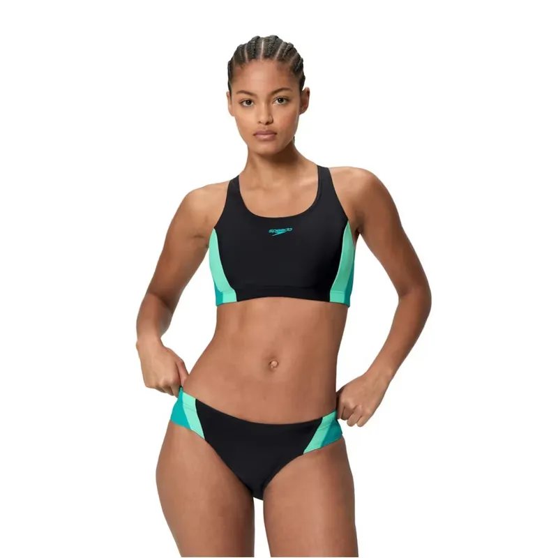 SPEEDO Speedo Colorblock Splice 2.0 Women's Bikini Set Black/Blue