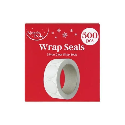 North Pole Wrapping Seals on a Tape