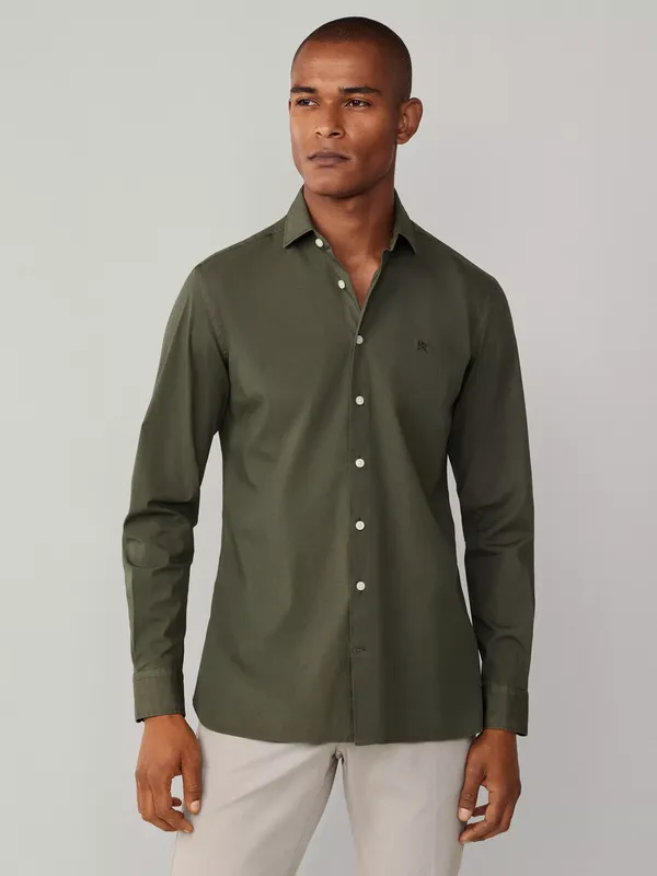 Hackett London Cotton Blend Tailored Fit Shirt