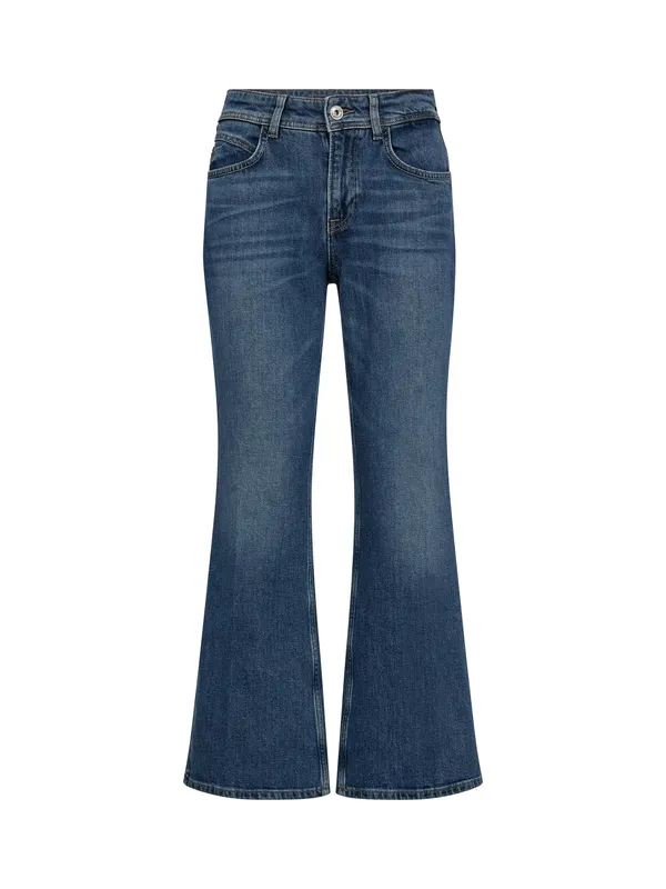 MOS MOSH Cynthia Mid Rise Flared Jeans, Mid Blue