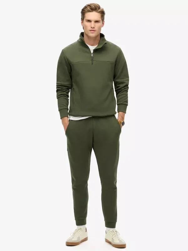 Superdry Tech Tapered Joggers, Dark Moss Green