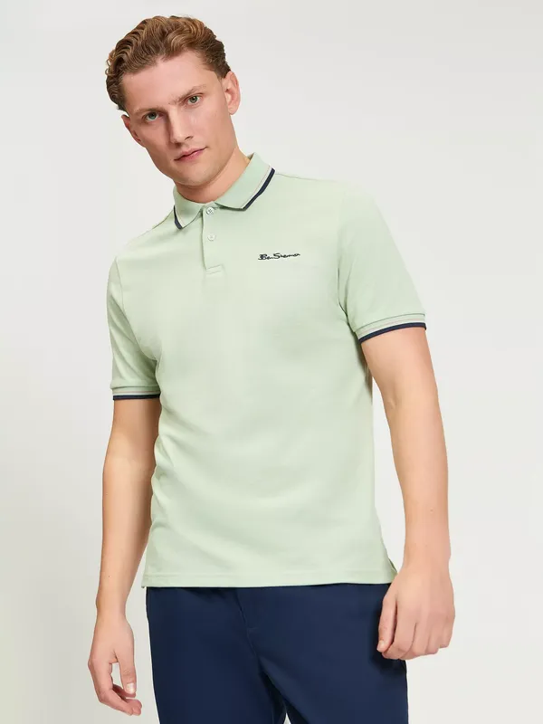 Ben Sherman Signature Short Sleeve Pique Cotton Polo Shirt