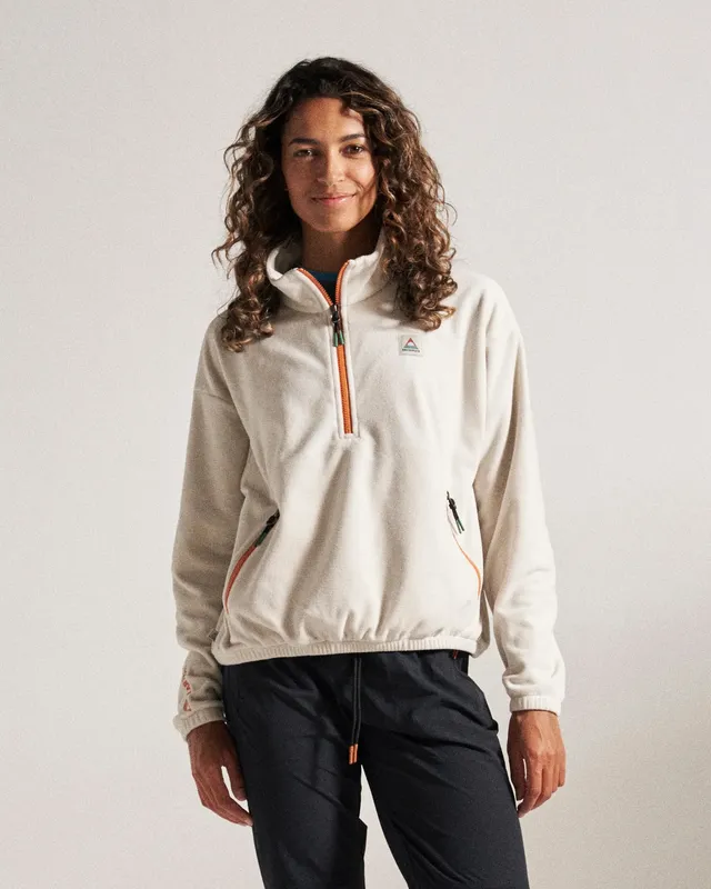 Passenger Clothing Ayla Micro Polartec® 1/4 Zip Fleece - Vintage White
