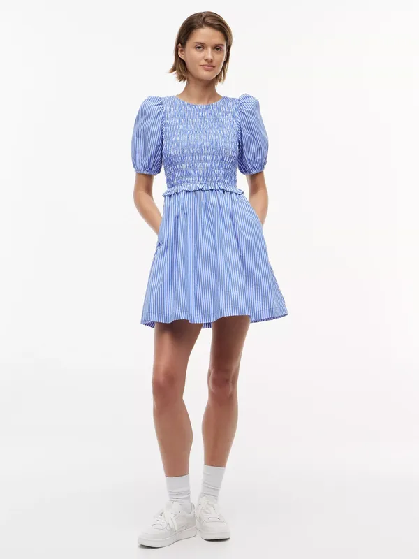 Tommy Hilfiger Poplin Smock Dress, Blue
