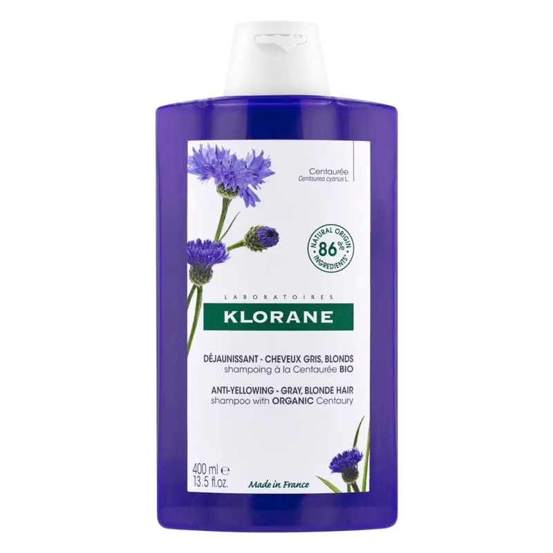 Klorane Centaury Anti-Yellowing Shampoo for Grey, Blonde Hair