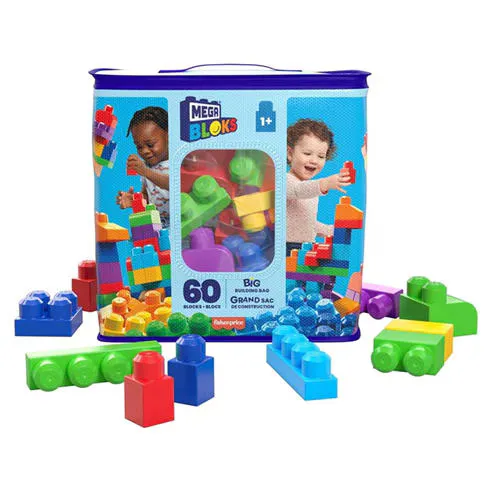 Mega Bloks Mattel Mega Bloks  Building Bag 60pc Classic