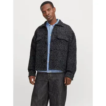 Jack and Jones Men's Winter Button-Front Overshirt