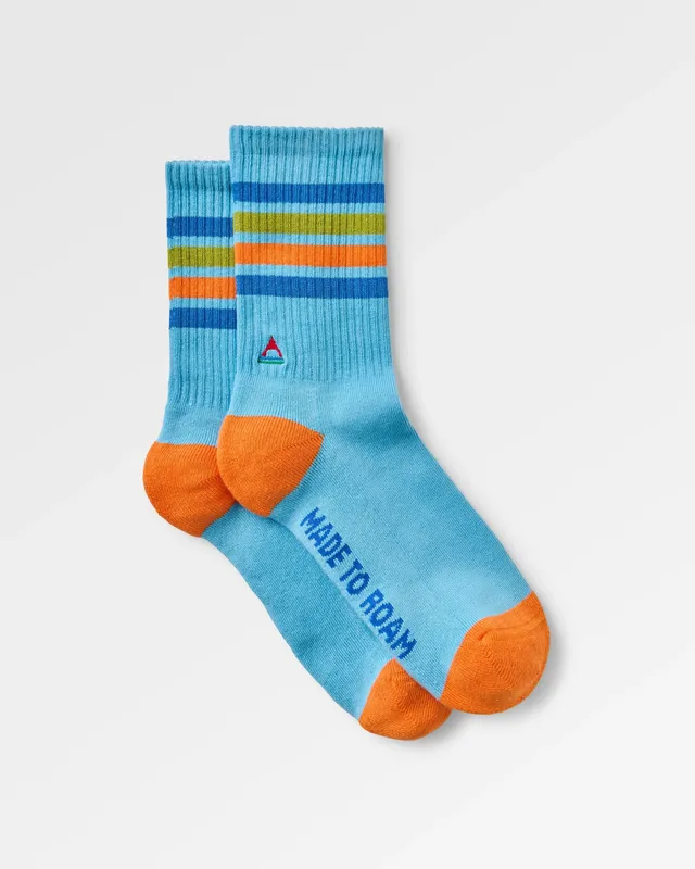 Passenger Clothing Classic Midweight Crew Socks - Retro Blue