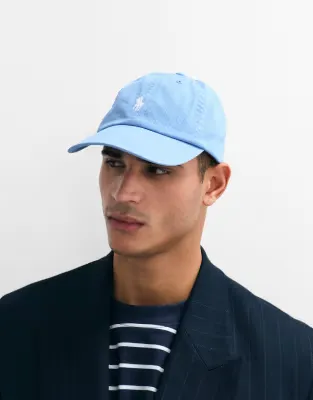icon logo twill baseball cap in bristol blue
