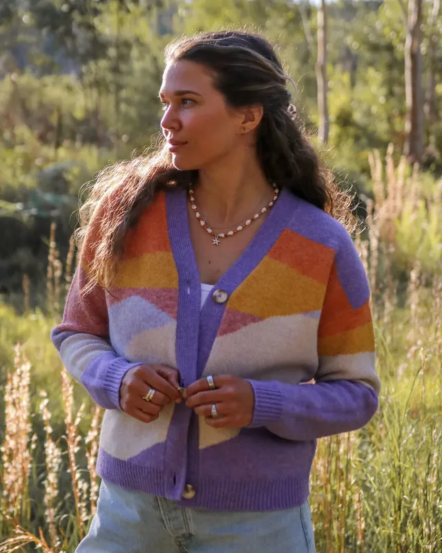 Passenger Clothing Scenic Knitted Cardigan - Scenic Sunrise Orange