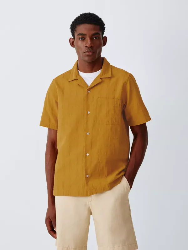 John Lewis Self Check Cotton Short Sleeve Shirt