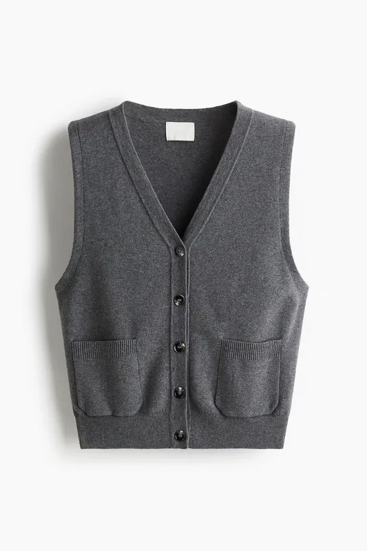 Fine-knit waistcoat