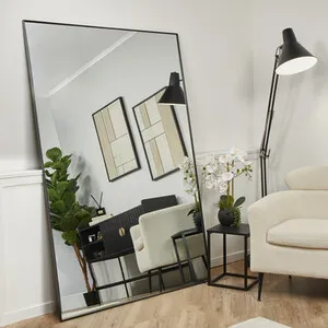 Wide Indoor and Outdoor Mirror - Black