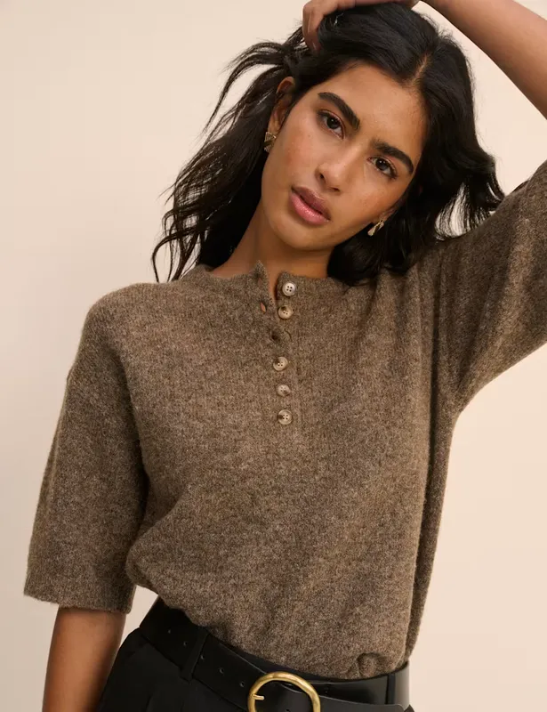 Nobody's Child Knitted Top with Wool