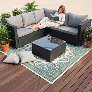 BIRCHTREE Rattan Furniture Set RFS08 - Black