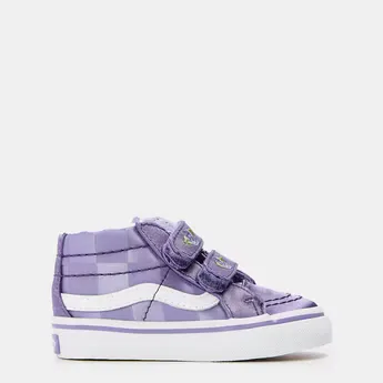 Vans Unisex Kids' Mid Reissue V Satin Rose Purple Canvas High-Top Trainers
