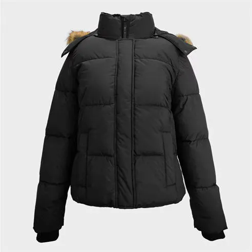 Jack Wills Women's Riley Water Resistant Detachable Hood Short Puffer Jacket