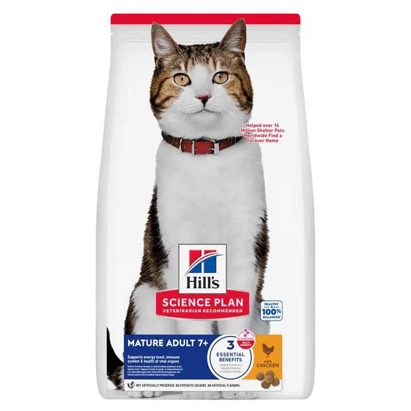 Hill's Science Plan Mature Adult Dry Cat Food with Chicken