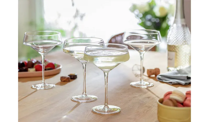 Habitat Sahara Set of 4 Champagne Coupe Glasses