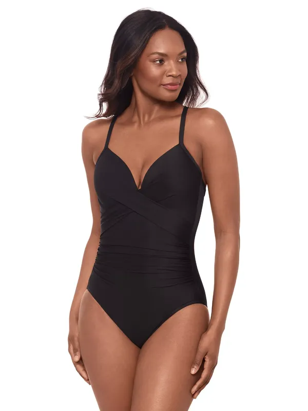 Miraclesuit Rock Solid Captivate Swimsuit, Black