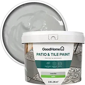 GoodHome Melville Satin Brick, concrete & stone Patio & tile paint, 2.5L