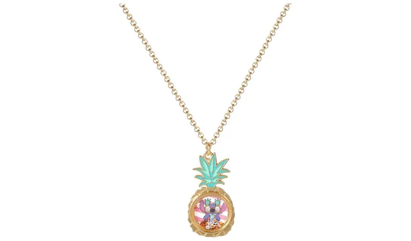 Disney Gold Coloured Lilo and Stitch Pendant Necklace