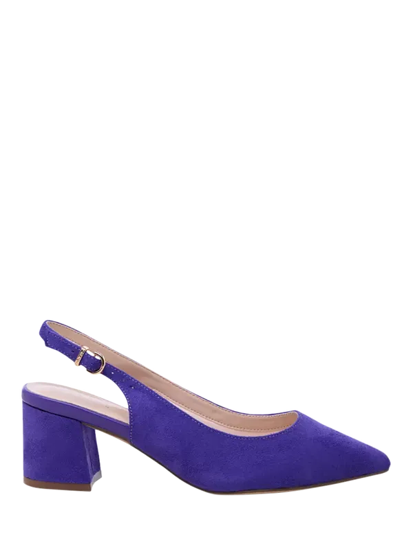 Paradox London Flynn Wide Fit Block Heel Slingback Court Shoes