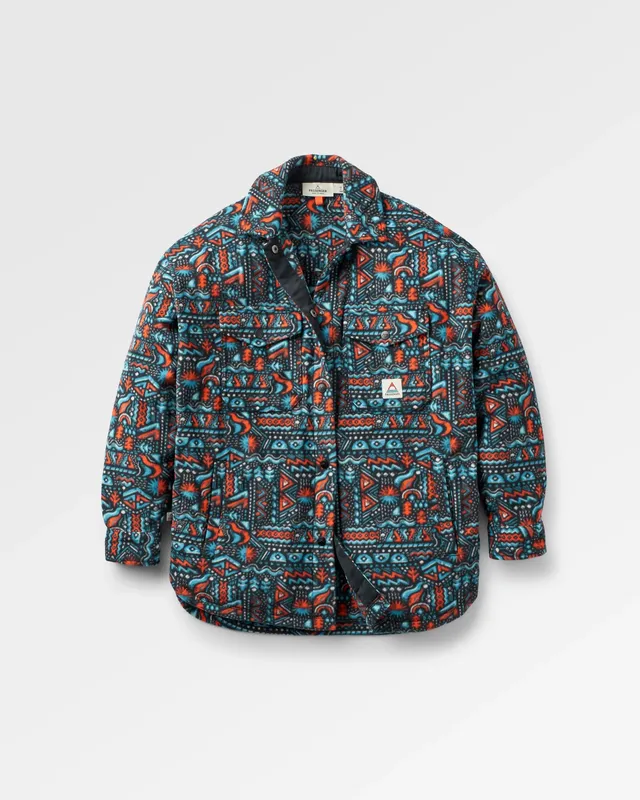 Passenger Clothing East Polar Fleece Shirt - Elemental Geo Black